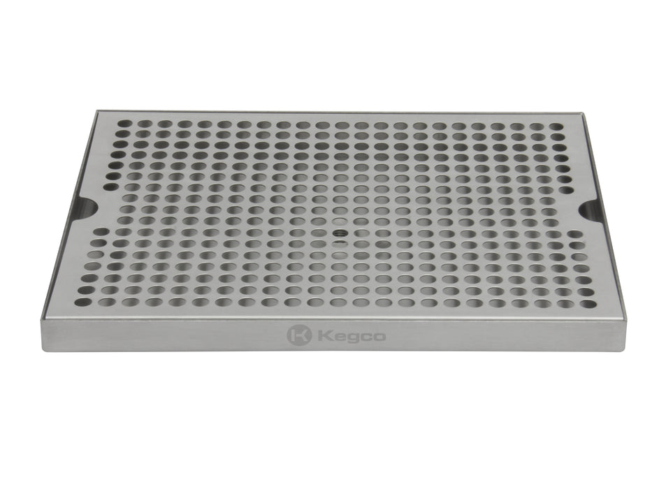 12" x 9" Surface Mount Drip Tray with Drain