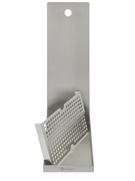 6" x 10" Wall Mount Drip Tray with Drain - 1 Shank Hole