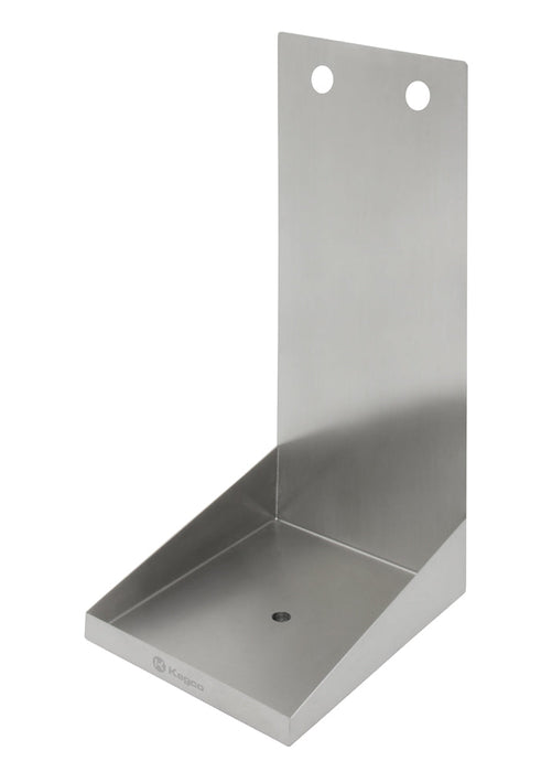 8" x 10" Wall Mount Drip Tray with Drain - 2 Shank Holes