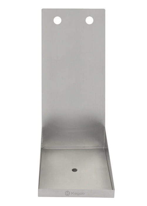 8" x 10" Wall Mount Drip Tray with Drain - 2 Shank Holes