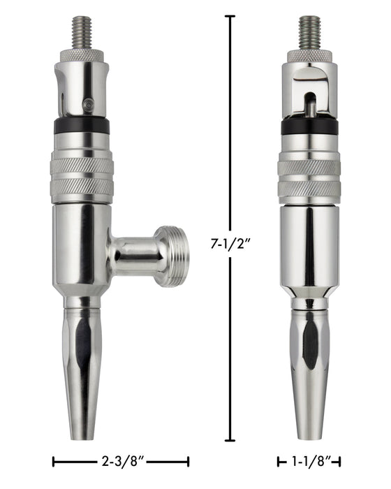 7.5" Stainless Contact Nitro Stout Beer Faucet