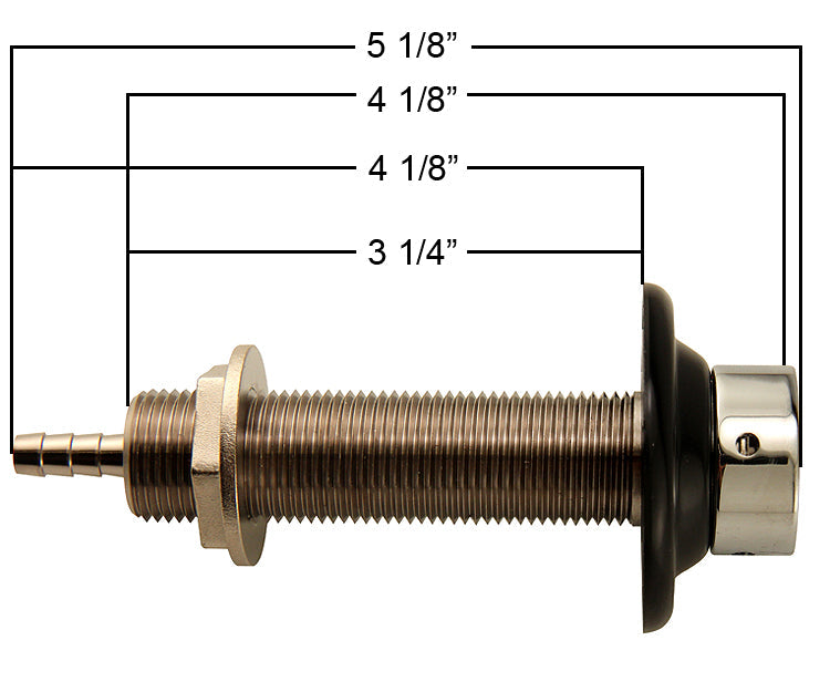 4-1/8" Long Shank with Nipple Assembly - 3/16" I.D. Bore