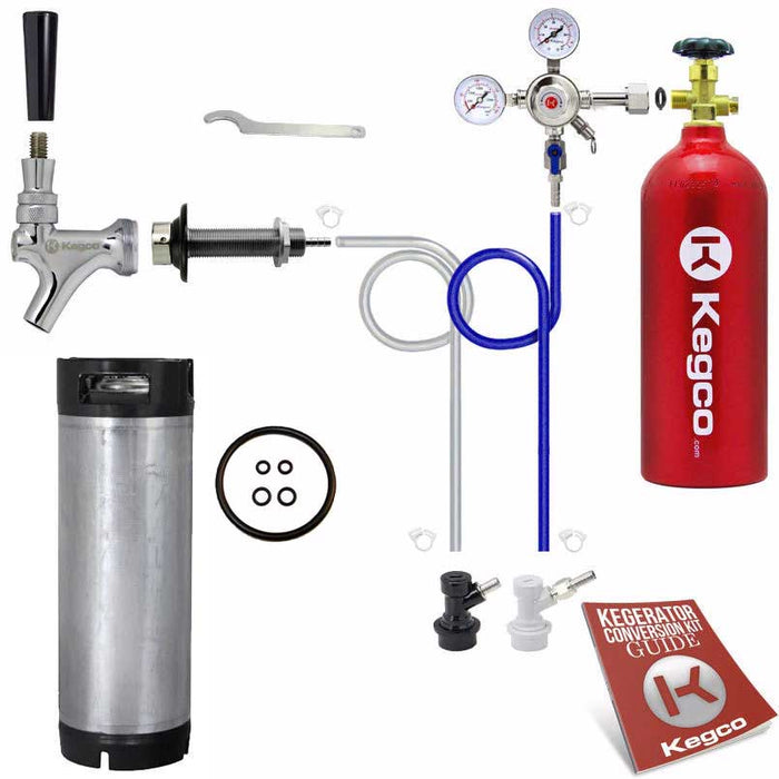 Door Mount Homebrew Kegerator Kit with One Ball Lock Keg & 5 lb. CO2 Tank