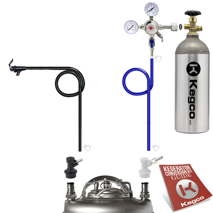 Homebrew Party Kegerator Kit with One Ball Lock Keg & 5 lb. CO2 Tank