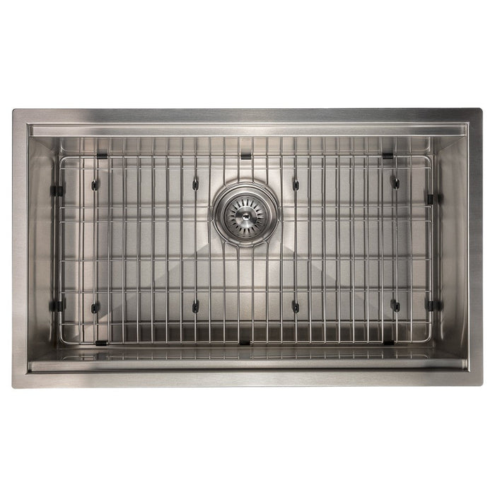 ZLINE Garmisch 30 in. Undermount Single Bowl Stainless Steel Kitchen Sink with Bottom Grid and Accessories (SLS-30)