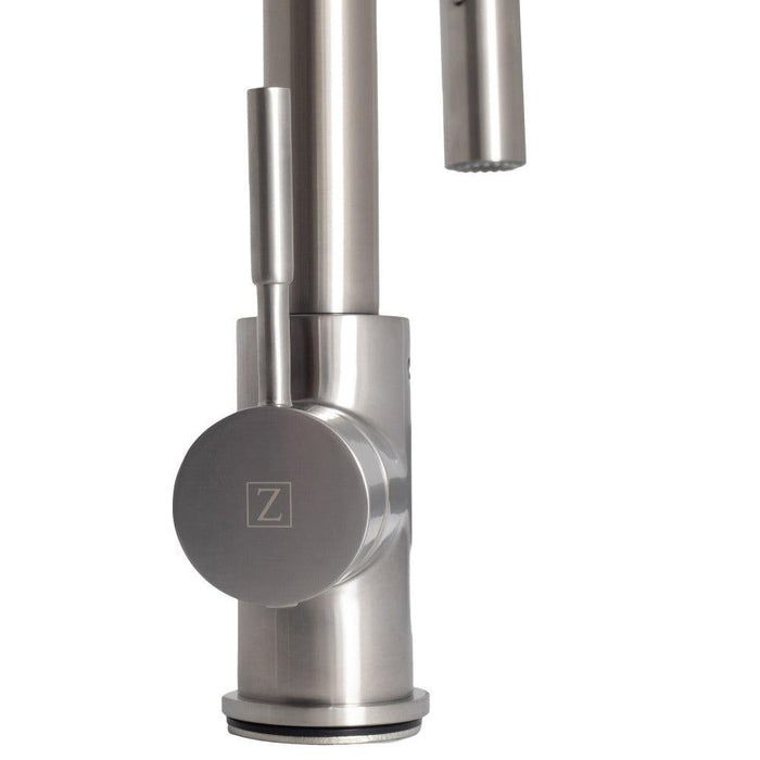 ZLINE Sierra Pull Down Spring Single Handle Kitchen Faucet in Brushed Nickel (SRA-KF-BN)