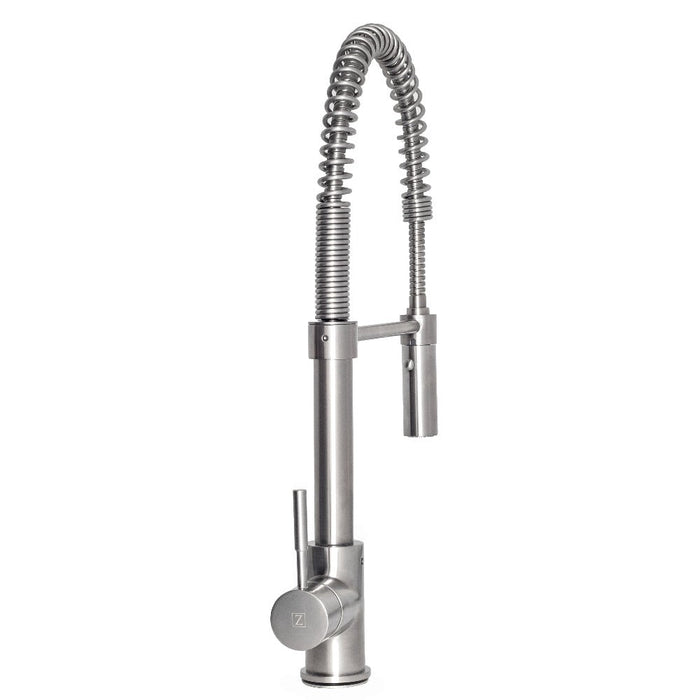 ZLINE Sierra Pull Down Spring Single Handle Kitchen Faucet in Brushed Nickel (SRA-KF-BN)