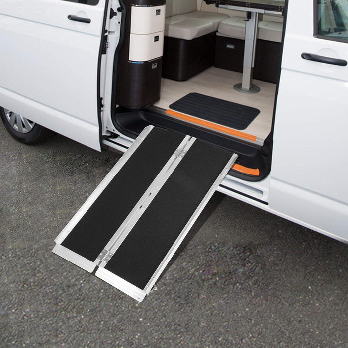 4ft Portable Ramp for Wheelchair Folding Aluminum Alloy Ramp with Handle