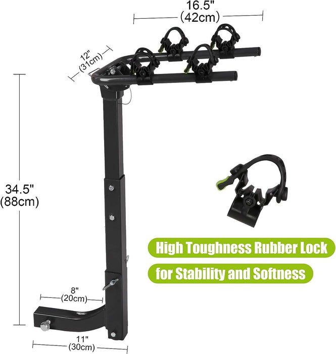 Hitch Bike Rack for 2 Bikes Foldable Bicycle Carrier for Car SUV with 2" Hitch Receiver