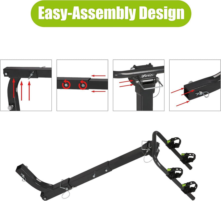 Hitch Bike Rack for 2 Bikes Foldable Bicycle Carrier for Car SUV with 2" Hitch Receiver