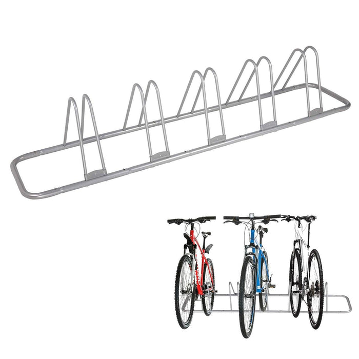 Bicycle Floor Parking Stand for 5 Bike Garage Floor Stand Storage Rack