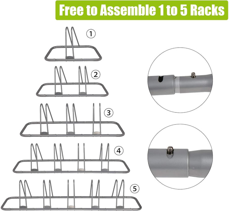 Bicycle Floor Parking Stand for 5 Bike Garage Floor Stand Storage Rack