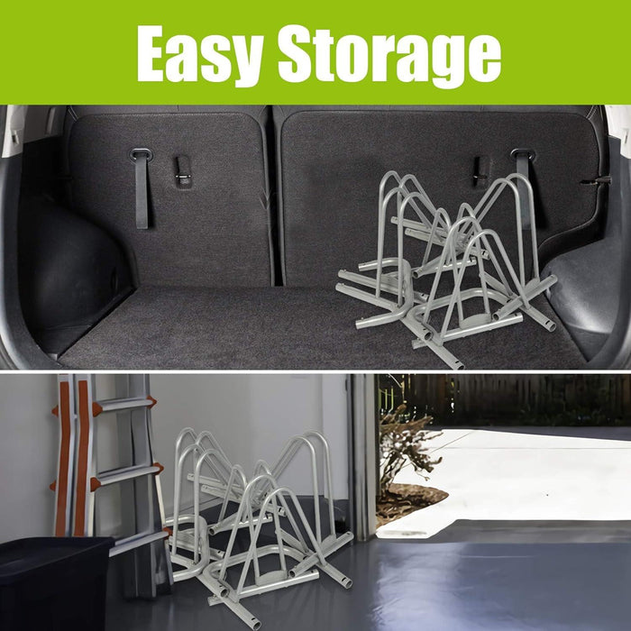 Bicycle Floor Parking Stand for 5 Bike Garage Floor Stand Storage Rack