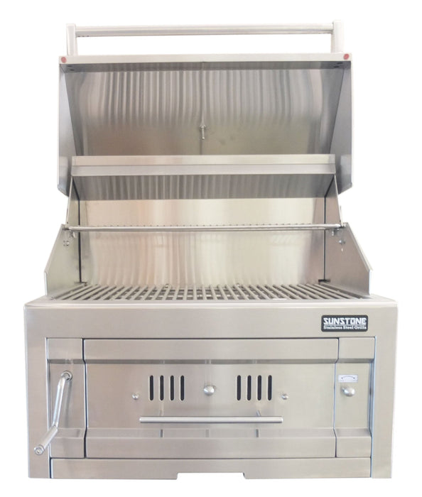 Sunstone 28" Single Zone 304 Stainless Steel Charcoal Grill SUNCHDZ28