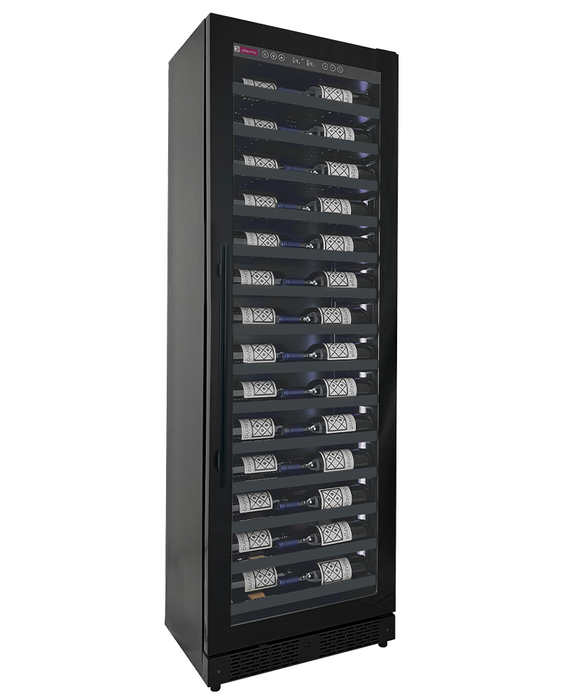 Reserva Series 67 Bottle 71" Tall Single Zone Right Hinge Black Shallow Wine Refrigerator Console