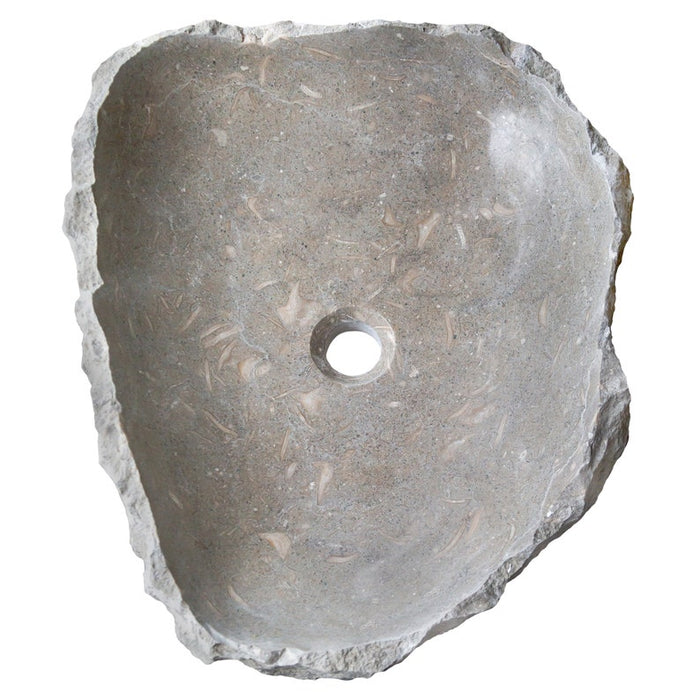 Seagrass Fossil Limestone Rustic Above Vanity Bathroom Vessel Sink Polished Interior Rustic Exterior