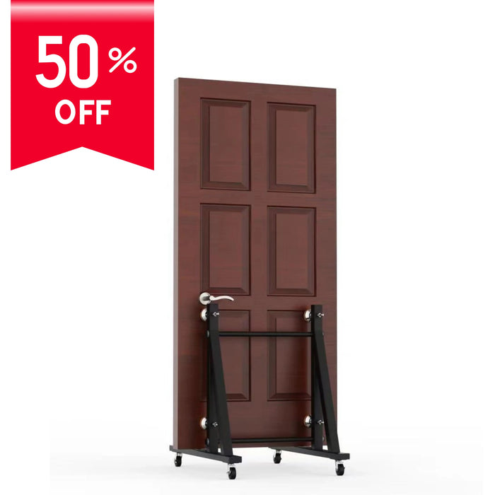 Showroom Display Rack with Wheel for Heavy-Duty Doors, Wood Slabs, and Tiles