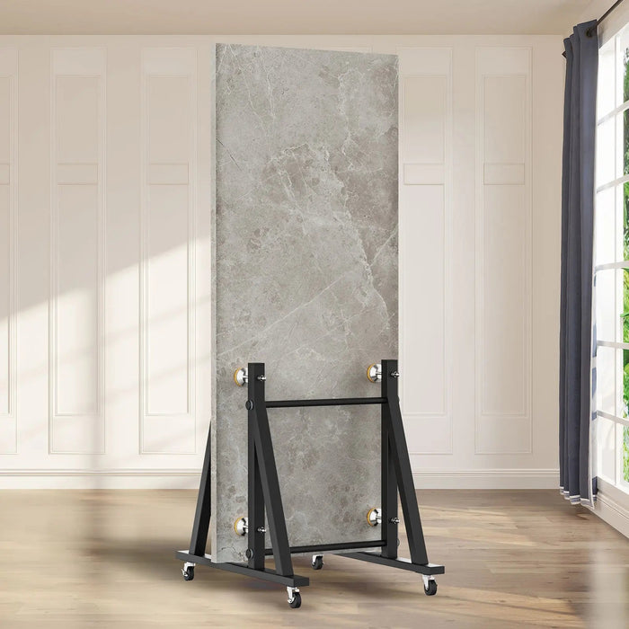 Showroom Display Rack with Wheel for Heavy-Duty Doors, Wood Slabs, and Tiles