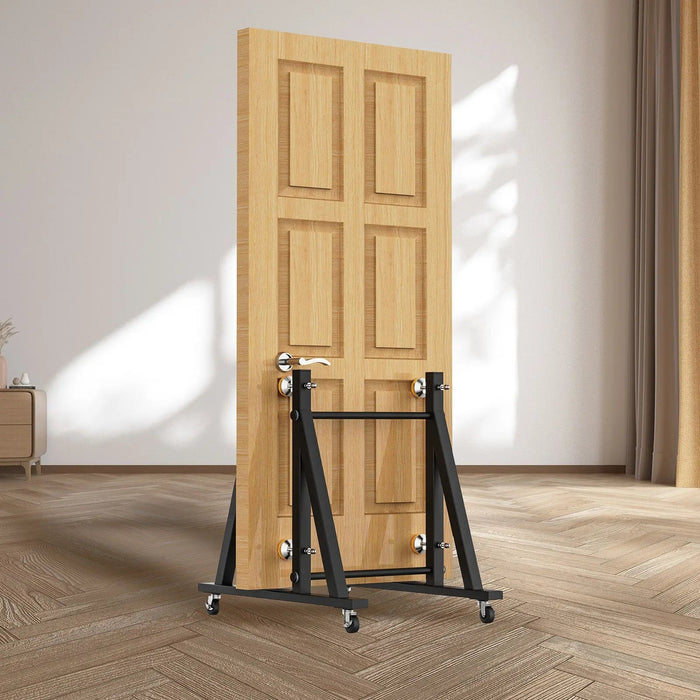 Showroom Display Rack with Wheel for Heavy-Duty Doors, Wood Slabs, and Tiles