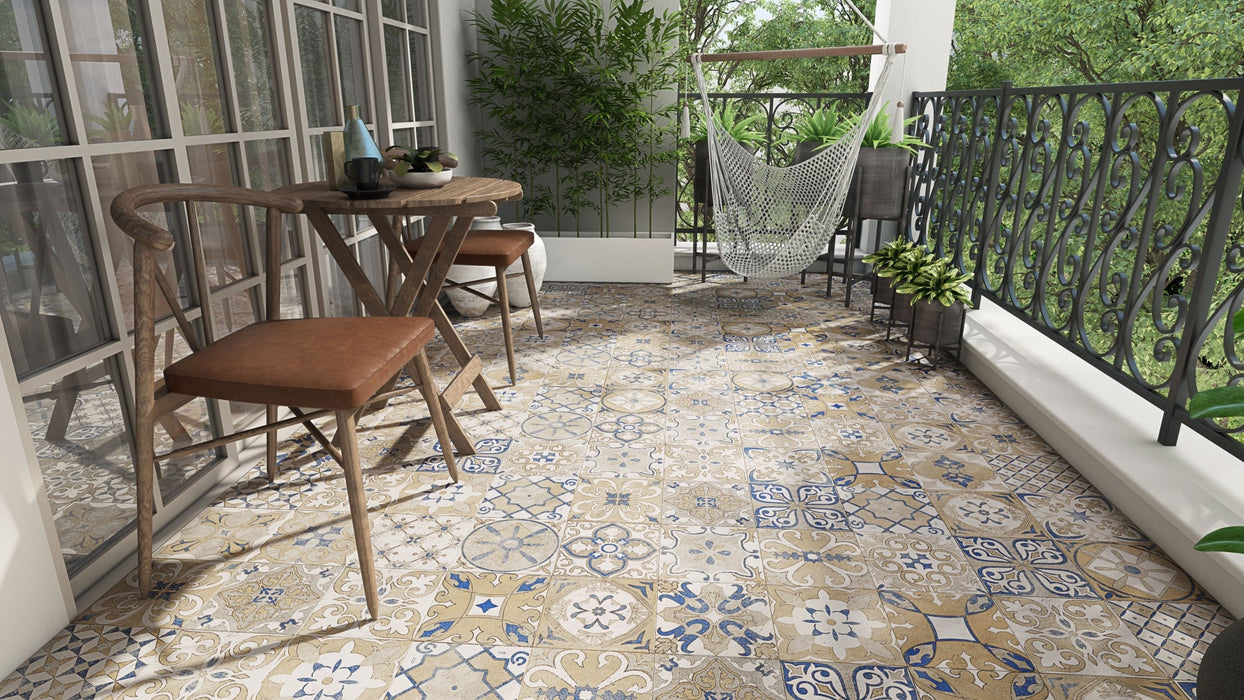 Seramiksan Sicily 8" x 8" Glazed Porcelain Floor and Wall Tile - Belair Collection