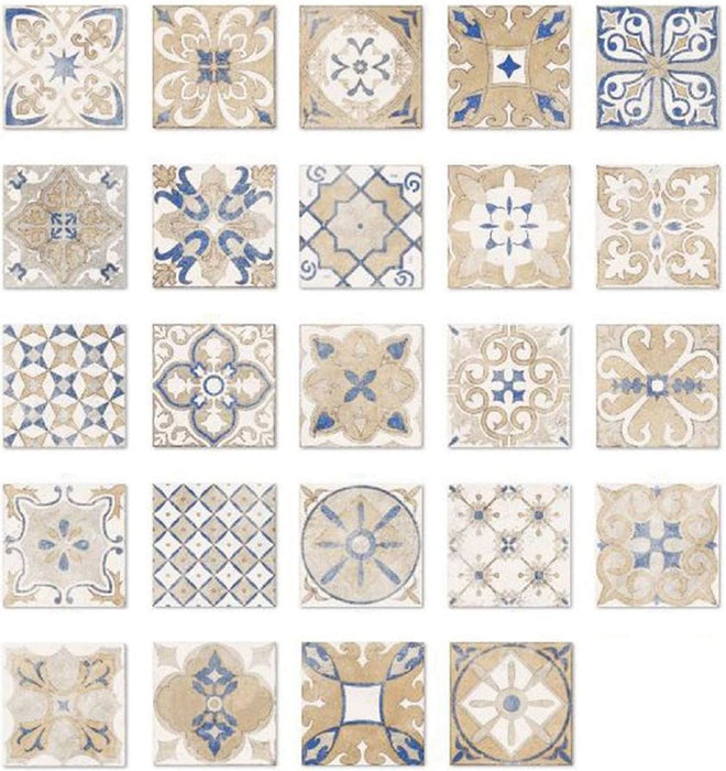Seramiksan Sicily 8" x 8" Glazed Porcelain Floor and Wall Tile - Belair Collection