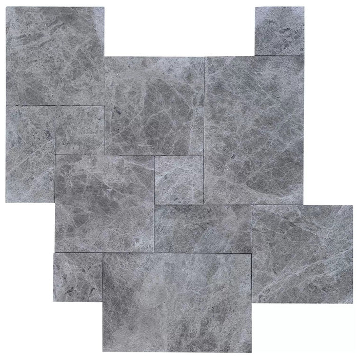 Silver Shadow Marble Pattern Tumbled Pavers - Belair Collection