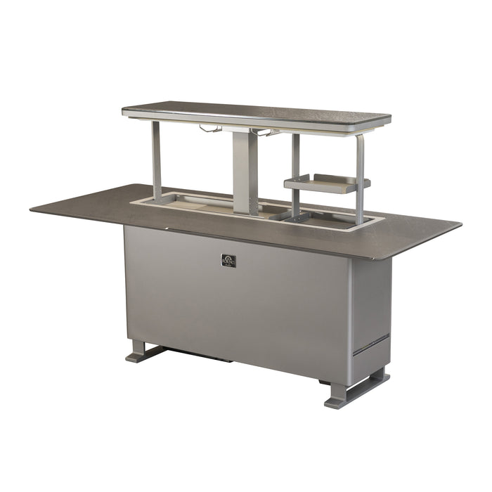 Elevato Smart Bar Table, Sandstone Black, 5.3 cu.ft fridge and freezer with Bluetooth control