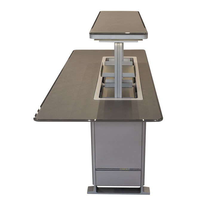 Elevato Smart Bar Table, Sandstone Black, 5.3 cu.ft fridge and freezer with Bluetooth control