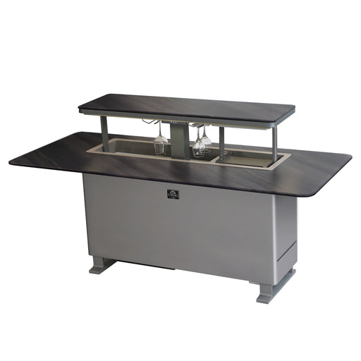 Elevato Smart Bar Table, Midnight Marble, 5.3 cu.ft fridge and freezer with Bluetooth control - image 2