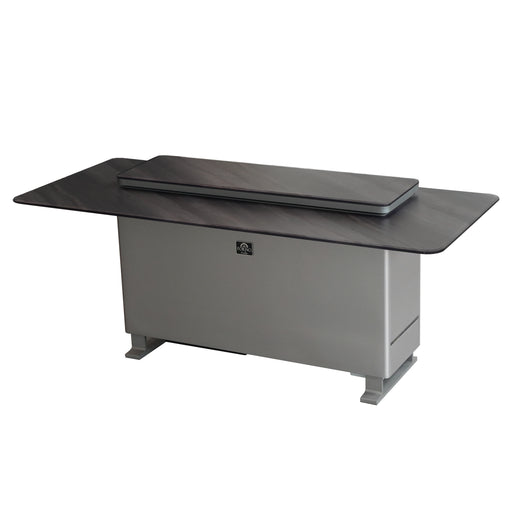 Elevato Smart Bar Table, Midnight Marble, 5.3 cu.ft fridge and freezer with Bluetooth control