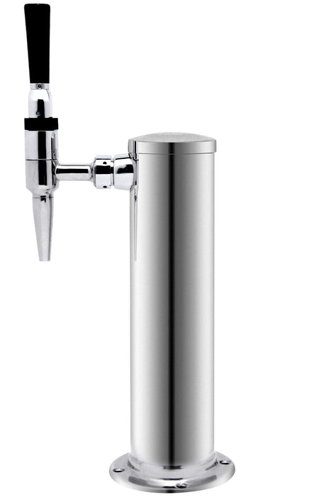 Single Faucet Polished Stainless Steel Draft Beer Tower - Stout Beer Faucet