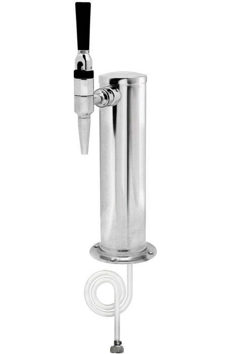 Single Faucet Polished Stainless Steel Draft Beer Tower - Stout Beer Faucet