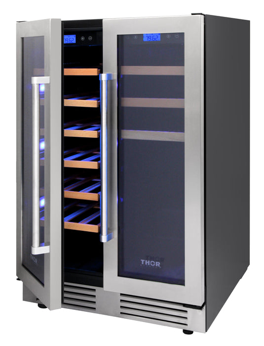 Thor Kitchen 24 in. 21 Bottle & 95-Can Wine Cooler, TBC2401DI