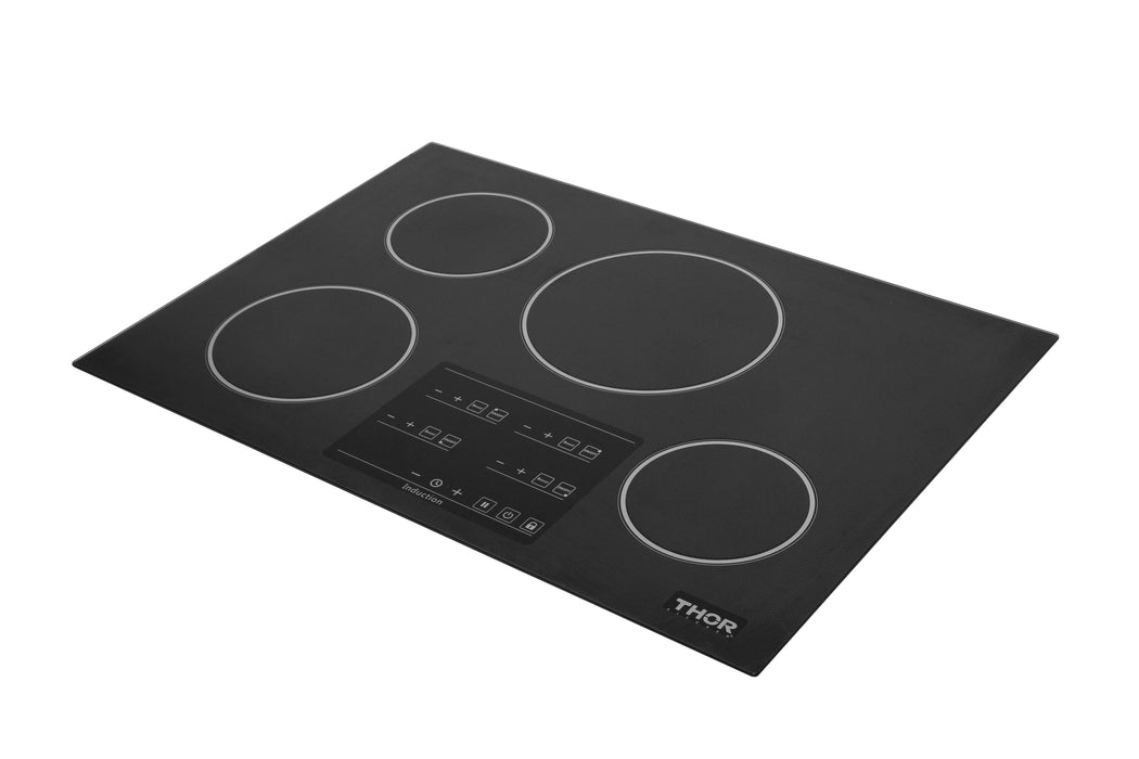 Thor Kitchen 30 in. Glass Induction Cooktop in Black with 4 Elements, TEC3001iC1