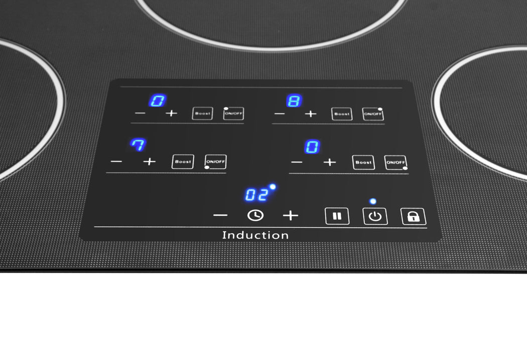 Thor Kitchen 30 in. Glass Induction Cooktop in Black with 4 Elements, TEC3001iC1