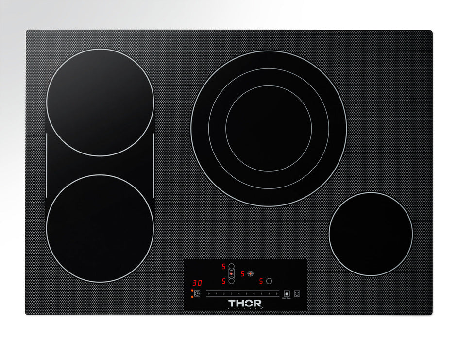 Thor Kitchen 30 In. Professional Electric Cooktop With 4 Burners in Black, TEC30