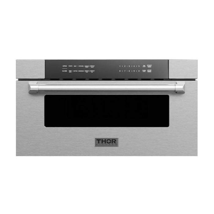 THOR Contemporary Package - 36" Electric Range, Range Hood, Dishwasher and Microwave, THOR-AP-ARE36-C49