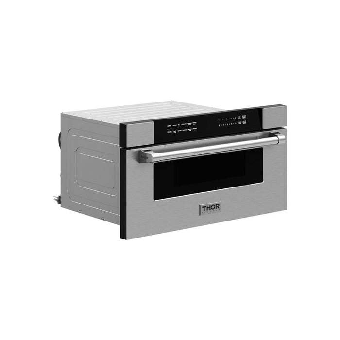 THOR Contemporary Package - 36" Electric Range, Range Hood, Dishwasher and Microwave, THOR-AP-ARE36-C49