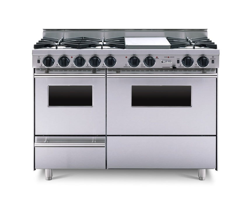 48” LP Gas True Dual-Fuel Self-Cleaning Convection Range - Open Burners