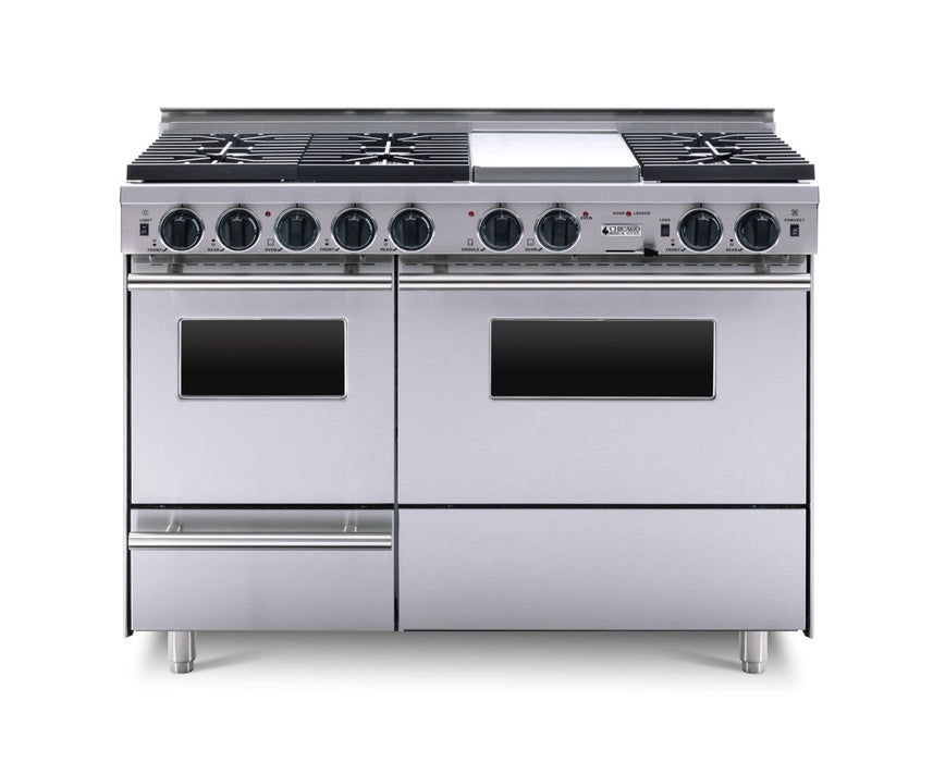 48” LP Gas True Dual-Fuel Self-Cleaning Convection Range - Sealed Burners