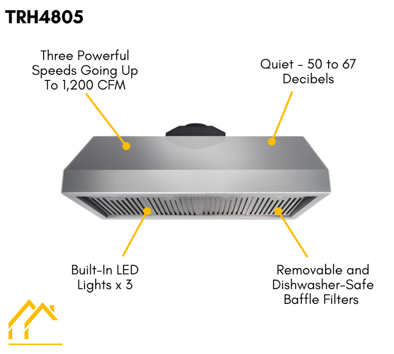 Thor Kitchen Package - 48" Gas Range, Range Hood, Refrigerator, Dishwasher, Microwave, Wine Cooler, AP-HRG4808U-8