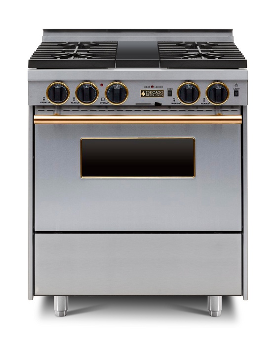 30” LP Gas Dual-Fuel Self-Cleaning Convection Range - Sealed Burners