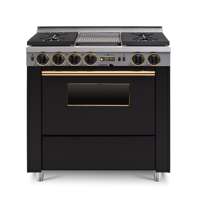 36” Dual-Fuel Self-Cleaning Convection Range - Sealed Burners