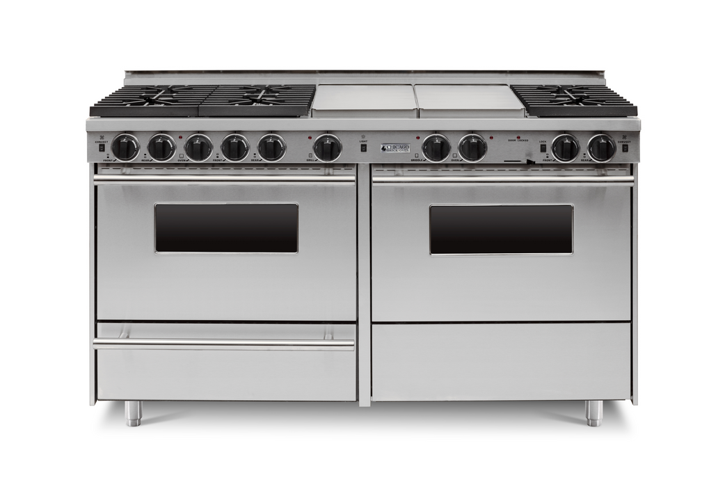 60" LP Gas True Dual-Fuel Self-Cleaning Convection Range - Sealed Burners