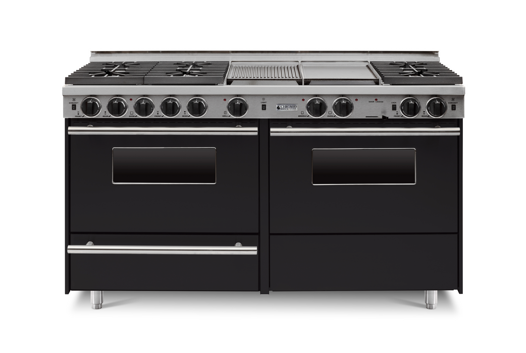 60" True Dual-Fuel Self-Cleaning Convection Range - Sealed Burners