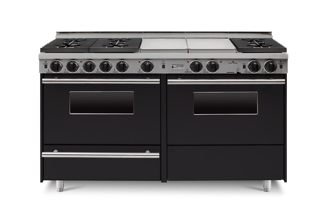 60" True Dual-Fuel Self-Cleaning Convection Range - Sealed Burners