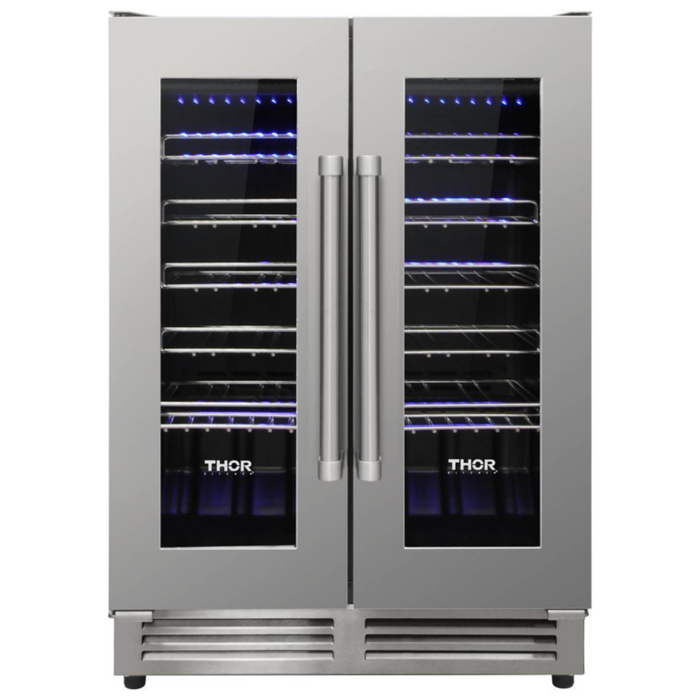 THOR Package - 36" Propane Gas Range, Range Hood, Microwave, Refrigerator, Dishwasher, Wine Cooler