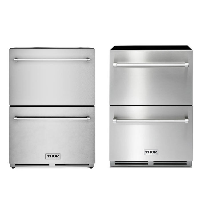 THOR Appliance Package - 24" Refrigerator Drawer, 24" Freezer Drawer, THOR-AP-TRF24U