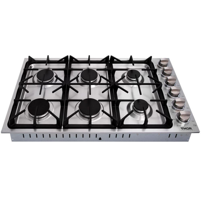 Thor Kitchen Package - 30" Wall Oven, 36" Drop-in Cooktop, Range Hood, AP-HEW3001-DC-36