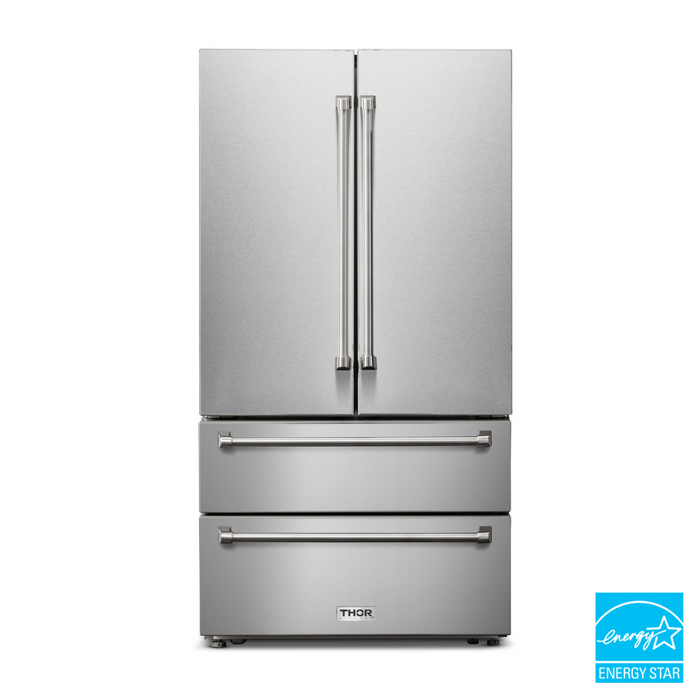 Thor Kitchen Professional 36 In. Counter Depth 22.5 cu. ft. Refrigerator Stainless Steel, TRF3602